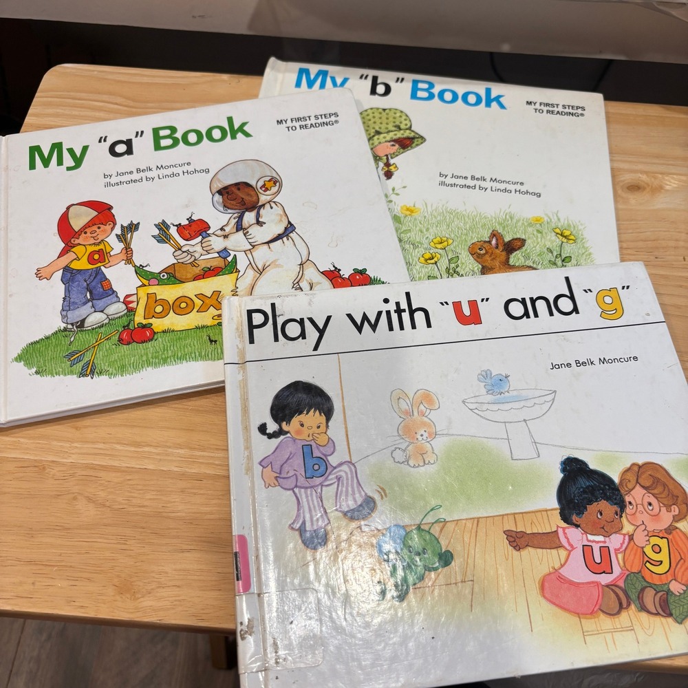 Vintage Jane Belk Moncure My First Steps to Reading Book Lot of 3 Phonics ABCs